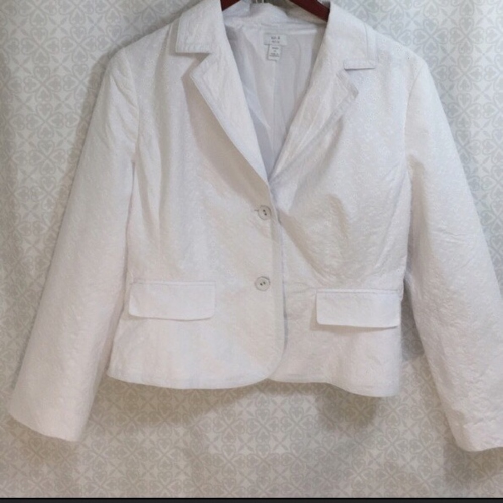 Apt 9 Eyelet Cotton Career Casual Jacket - Lined